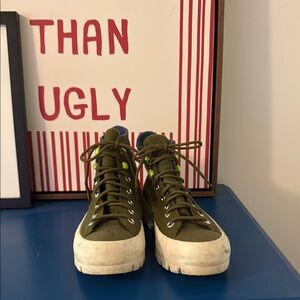 Olive Green High-Top winter Gore-Tex Lugged Sole Converse